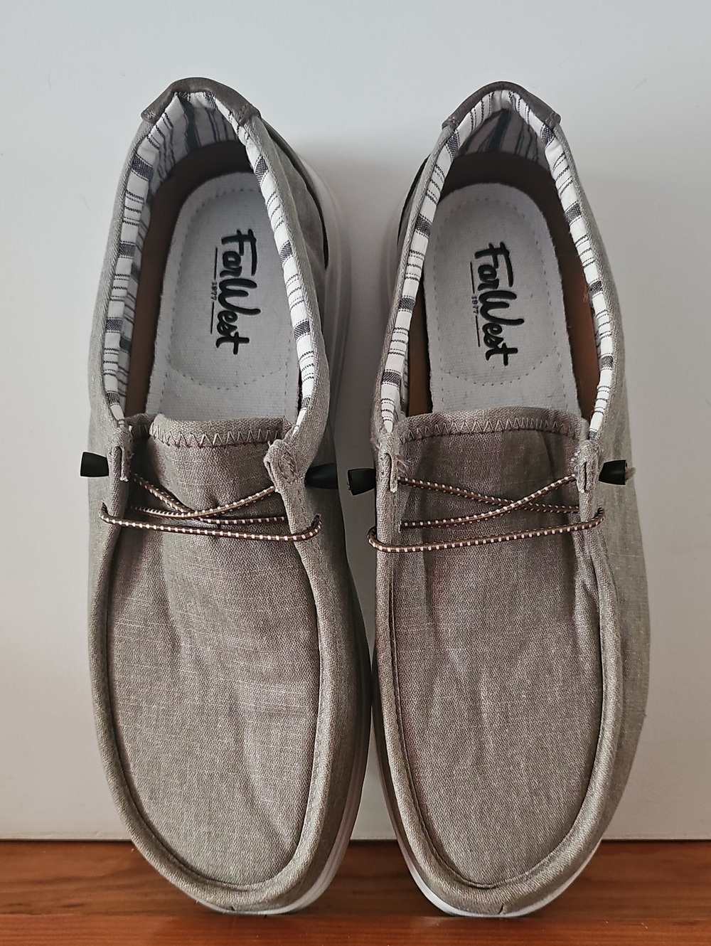 Far West Casual Men’s Slip-On Loafers in Taupe